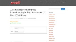 
                            5. Xhamsterpremiumpass Premium login Full Accounts - xpassgf