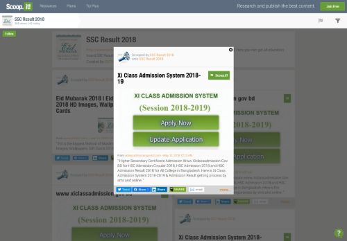 
                            5. Xi Class Admission System 2018-19 | SSC Result ... - Scoop.it