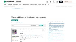 
                            10. Xiamen Airlines online bookings manager - Air Travel Forum ...