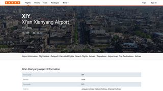 
                            9. Xi'an Xianyang Airport (XIY) - Flight Status, Maps & more - KAYAK