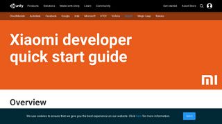
                            12. Xiaomi developer quick start guide - Unity