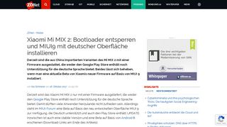 
                            4. Xiaomi Mi MIX 2: Bootloader entsperren und MIUI9 mit deutscher ...