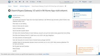 
                            13. Xiaomi/Aqara Gateway V3 wird in Mi Home App nicht erkannt ...