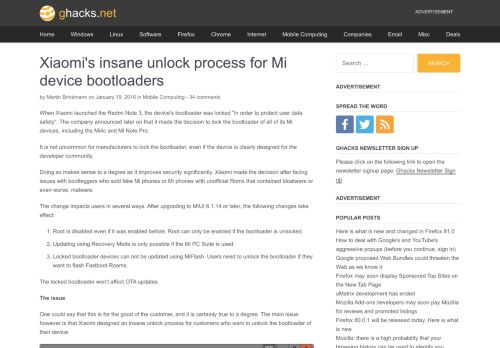 
                            12. Xiaomi's insane unlock process for Mi device bootloaders - gHacks ...