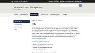 
                            4. XID - Identity & Access Management - Harvard University