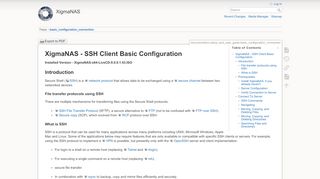 
                            2. XigmaNAS - SSH Client Basic Configuration