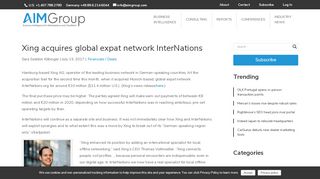 
                            9. Xing acquires global expat network InterNations - AIM Group