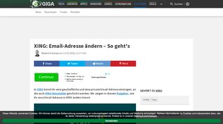 
                            7. XING: Email-Adresse ändern – So geht's – GIGA