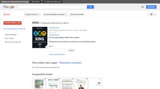 
                            9. XING: Erfolgreiches Networking im Beruf - Google Books-Ergebnisseite