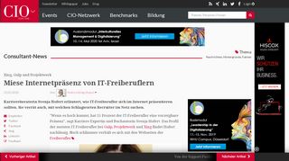 
                            11. Xing, Gulp und Projektwerk: Miese Internetpräsenz von IT ... - CIO.de