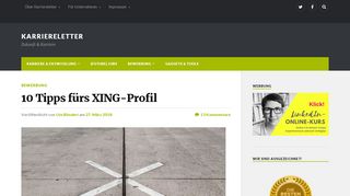 
                            8. Xing-Profil: 10 Tipps für den Karriereturbo | karriereletter