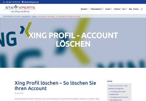 
                            12. Xing Profil löschen - So löschen Sie Ihren Account - StaffXperts