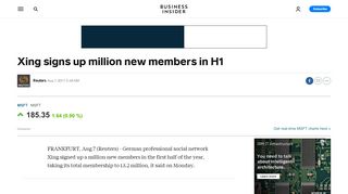 
                            5. Xing signs up million new members in H1 - Business Insider