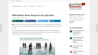 
                            13. XING-Update: Neues Design für die Login-Seite | Joachim Rumohr ...