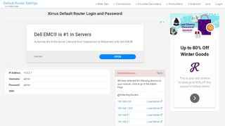 
                            3. Xirrus Default Router Login and Password - Clean CSS