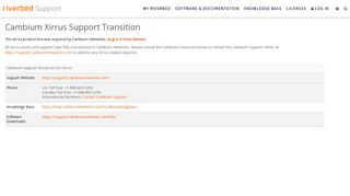 
                            7. Xirrus Wi-Fi - Riverbed Support