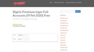 
                            3. Xlgirls Premium login Full Accounts - xpassgf
