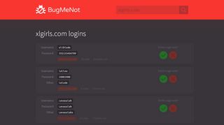 
                            6. xlgirls.com logins - BugMeNot