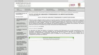 
                            7. XLII EL LISTADO DE JUBILADOS Y PENSIONADOS Y EL MONTO ...