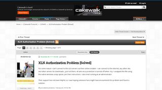
                            9. XLN Authorization Problem [Solved] | Cakewalk Forums