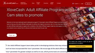 
                            7. XloveCash: Adult Affiliate Program with Live Cam sites to promote