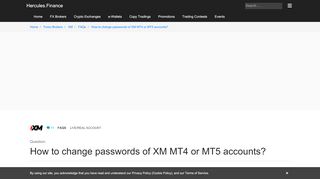 
                            3. XM – How to change passwords of XM MT4 or MT5 accounts? | FAQ ...