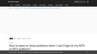 
                            6. XM – How to open or close positions when I can't login to ...