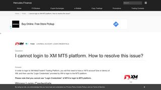 
                            5. XM – I cannot login to XM MT5 platform. How to resolve this issue ...