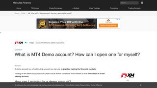 
                            6. XM – What is MT4 Demo account? How can I open one for myself ...
