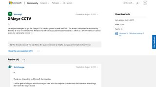 
                            8. XMeye CCTV - Microsoft Community