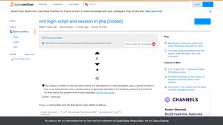 
                            1. xml login script and session in php - Stack Overflow