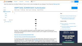 
                            7. XMPP SASL SCRAM-SHA1 Authentication - Stack Overflow
