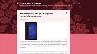 
                            7. XOLO launches Era 4X smartphone exclusively on Amazon