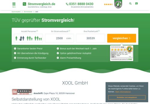 
                            9. XOOL GmbH auf Stromvergleich.de