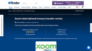 
                            5. Xoom international money transfers review February 2019 | finder.com