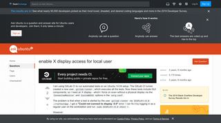 
                            8. xorg - enable X display access for local user - Ask Ubuntu