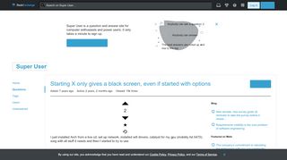 
                            9. xorg - Starting X only gives a black screen, even if started with ...