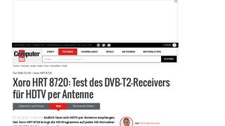 
                            8. Xoro HRT 8720: Test – DVB-T2-Receiver - AUDIO VIDEO FOTO BILD