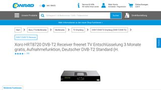
                            6. Xoro HRT8720 DVB-T2 Receiver freenet TV ... - Conrad