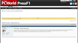 
                            9. XP Login - change startup user - PC World Forums