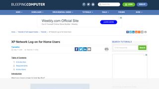 
                            1. XP Network Log-on for Home Users - Bleeping Computer