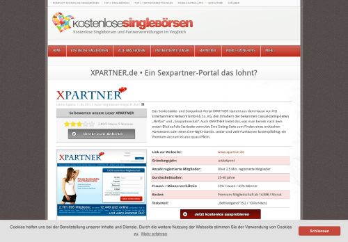 
                            8. XPARTNER.de • Ein Sexpartner-Portal das lohnt?