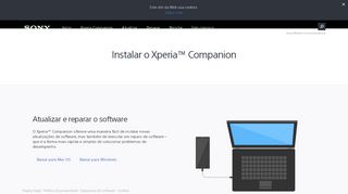 
                            11. Xperia™ Companion para PC e Mac – Site oficial Suporte Sony Mobile