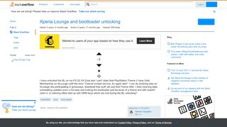 
                            10. Xperia Lounge and bootloader unlocking - Stack Overflow