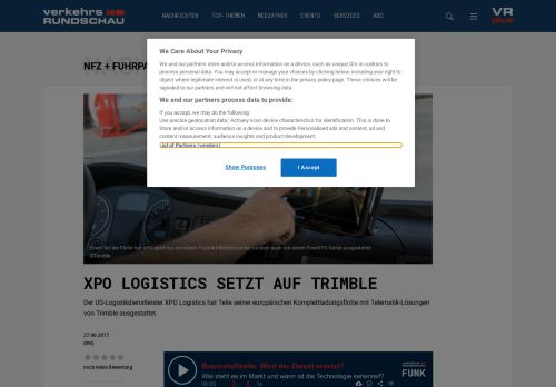 
                            12. XPO Logistics setzt auf Trimble | VerkehrsRundschau.de