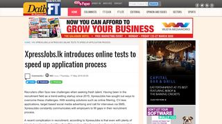 
                            5. XpressJobs.lk introduces online tests to speed up application process ...