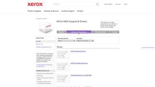 
                            11. XPrint 4920 Drivers & Downloads - Xerox