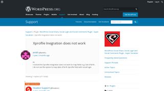 
                            2. Xprofile Inegration does not work | WordPress.org