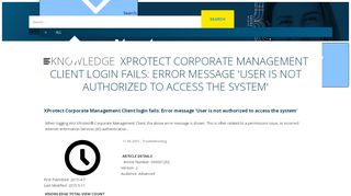 
                            8. XProtect Corporate Management Client login fails: Error message ...