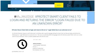 
                            3. XProtect Smart Client fails to login and returns the error 